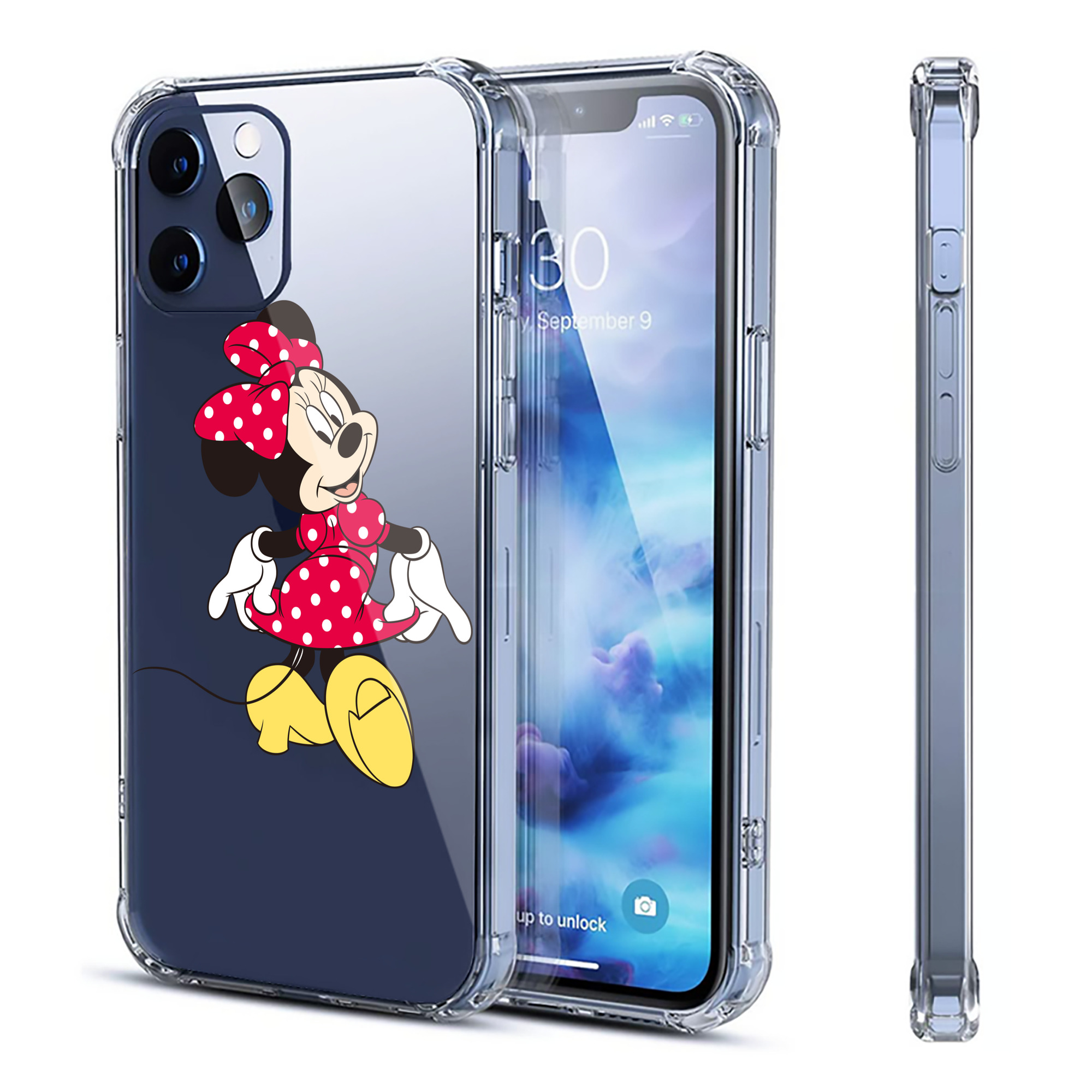 （画像用） ミッキーマウス Mickey Mouse 【iPhone 12シリーズ対応】透明スマホケース（クリアソフトケース）